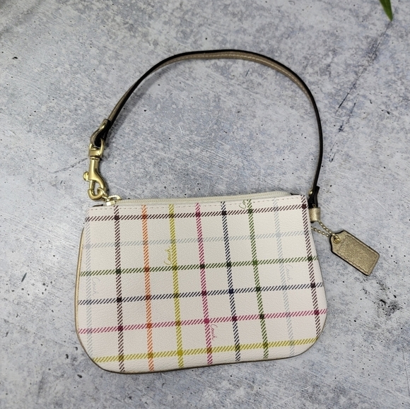 Coach | Peyton Heritage Tattersall Multicolor Wristlet Pouch - Picture 5 of 5